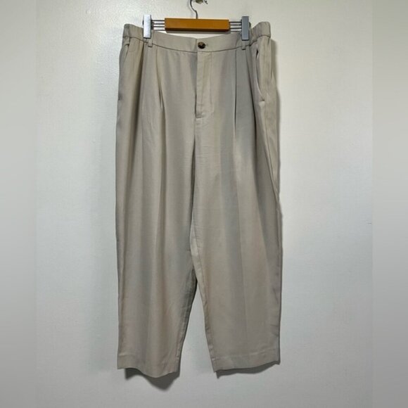 Zara Taupe Relaxed Tapered Pants - Size XL - Picture 2 of 11